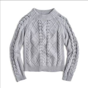 Jcrew Mockneck Cable Knit-Sweater